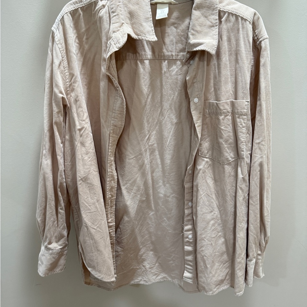 H&M Pale Blush Button-Down Shirt